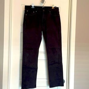 Men’s Levi’s 511 Straight Cut Black Jeans Size 33 x 32